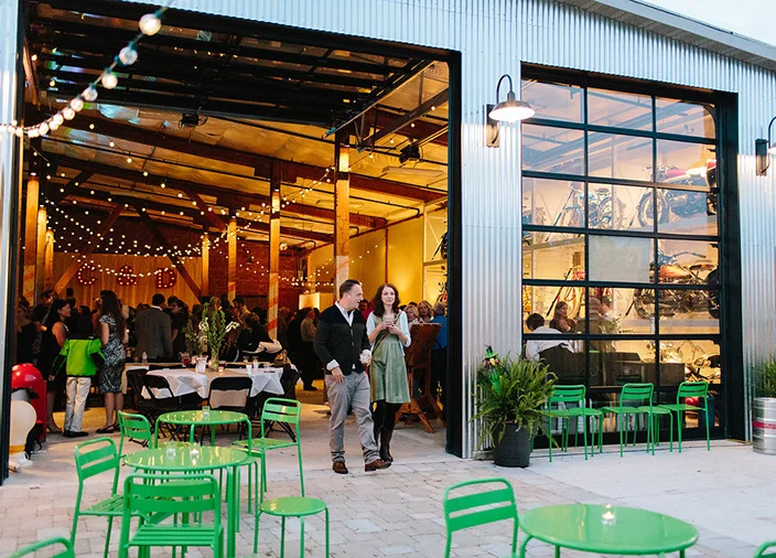 This Family Used a Vintage Motorcycle Collection to Transform an Empty Warehouse Into a Venue!